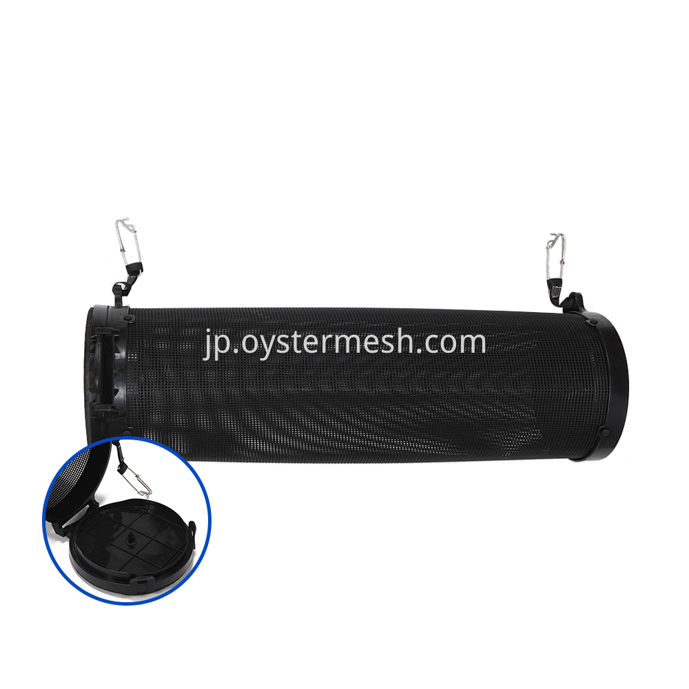 HDPE Tumbler Oyster Mesh Bags With Shark Clip (2)